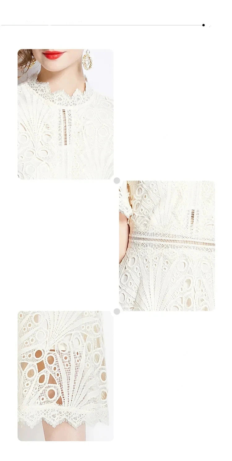 Vestido de Renda Longo Vintage Cosday