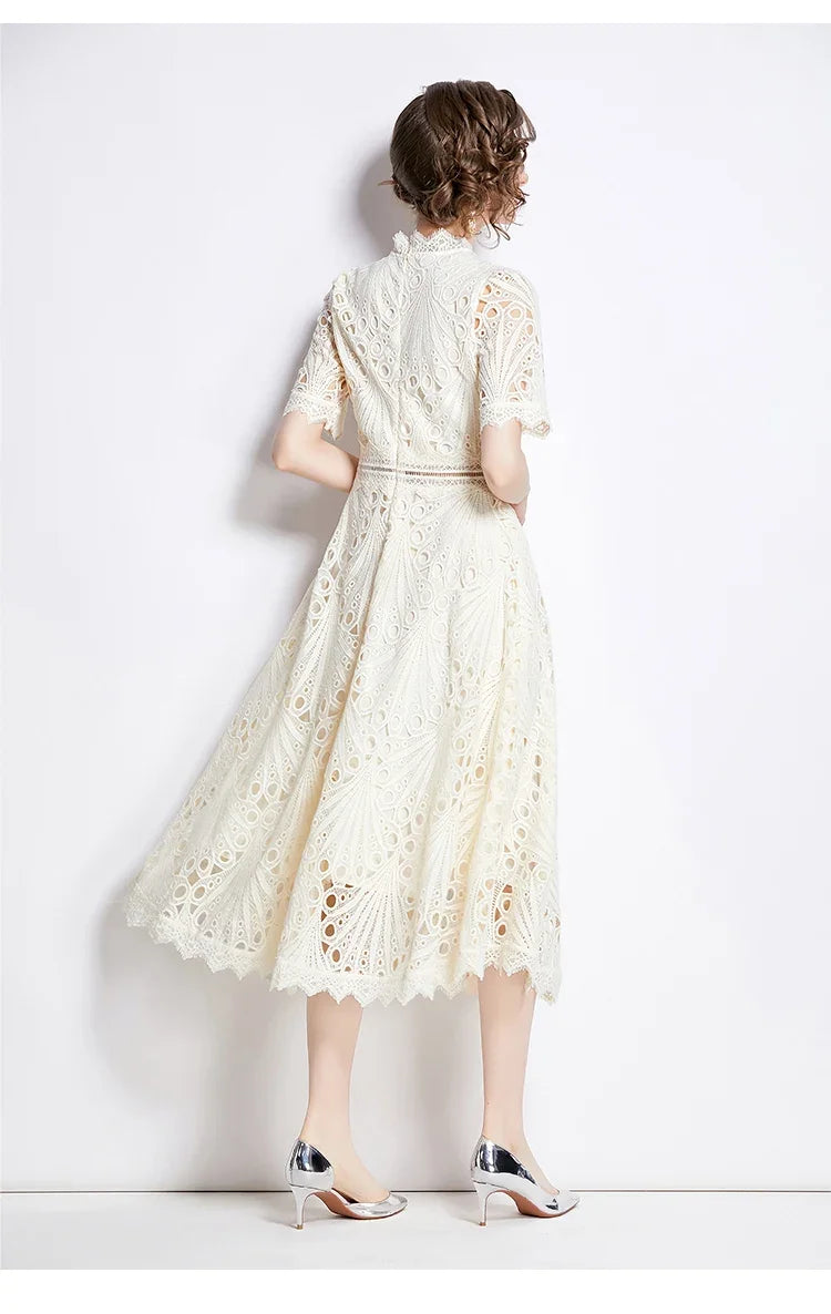 Vestido de Renda Longo Vintage Cosday
