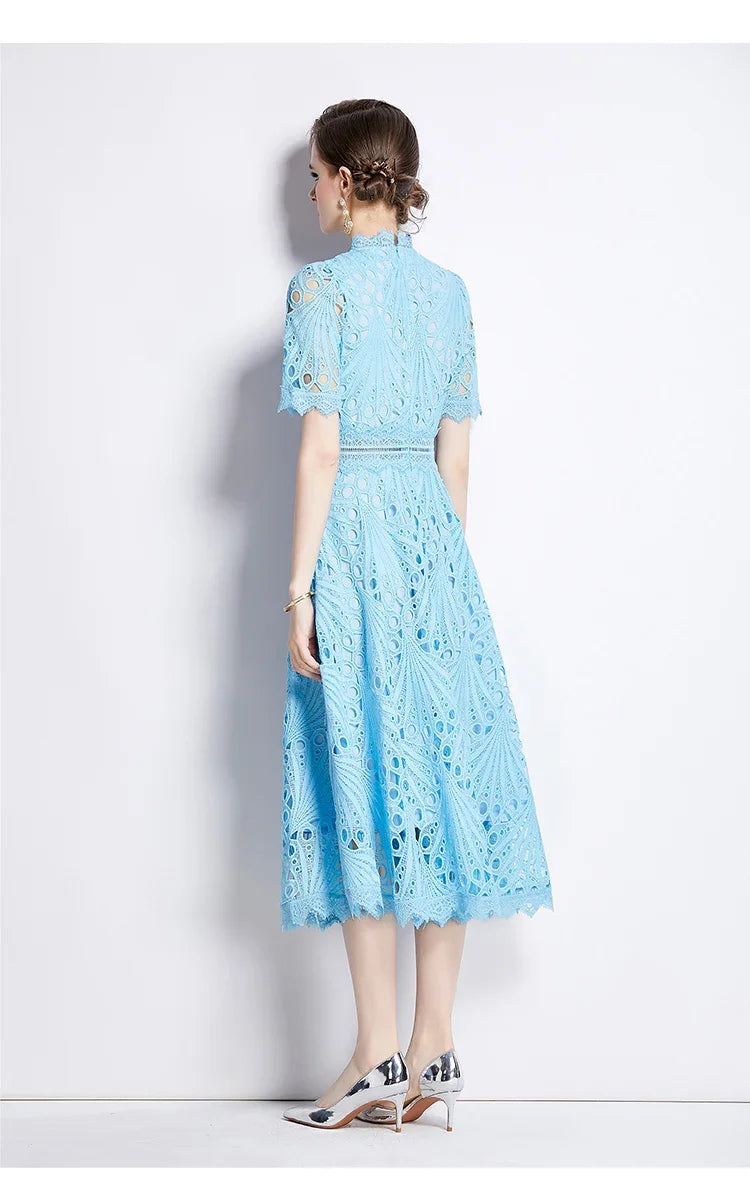 Vestido de Renda Longo Vintage Cosday