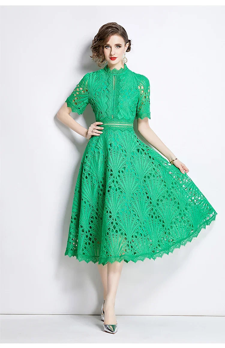 Vestido de Renda Longo Vintage Cosday