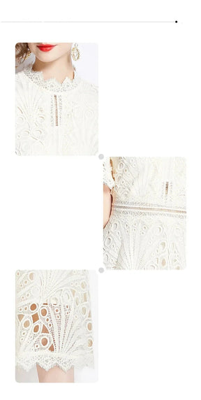 Vestido de Renda Longo Vintage Cosday