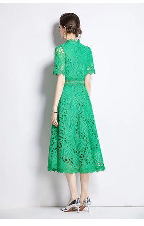 Vestido de Renda Longo Vintage Cosday