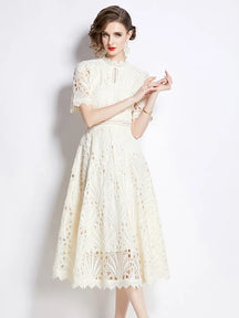 Vestido de Renda Longo Vintage Cosday