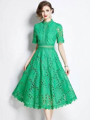 Vestido de Renda Longo Vintage Cosday