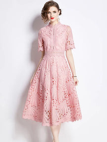 Vestido de Renda Longo Vintage Cosday
