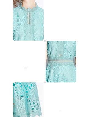 Vestido de Renda Longo Vintage Cosday