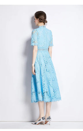 Vestido de Renda Longo Vintage Cosday